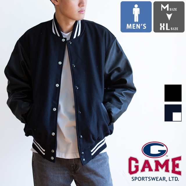 「 GAME SPORTSWEAR ゲームスポーツウェア 」 ウール×レザー バーシティー ジャケット 5000C / メンズ MENS スタジャン スタジアムジャ