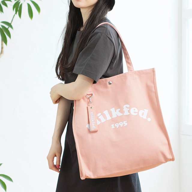 MILKFED. ミルクフェド 」 PIPING SQUARE TOTE COOPER LOGO MILKFED ...