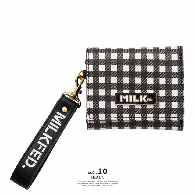 MILKFED. ミルクフェド 」 CHECKERED TRI-FOLD WALLET MILKFED