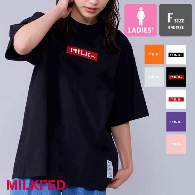 MILKFED. ミルクフェド 」 BAR AND STENCIL LOGO WIDE S/S TEE MILKFED