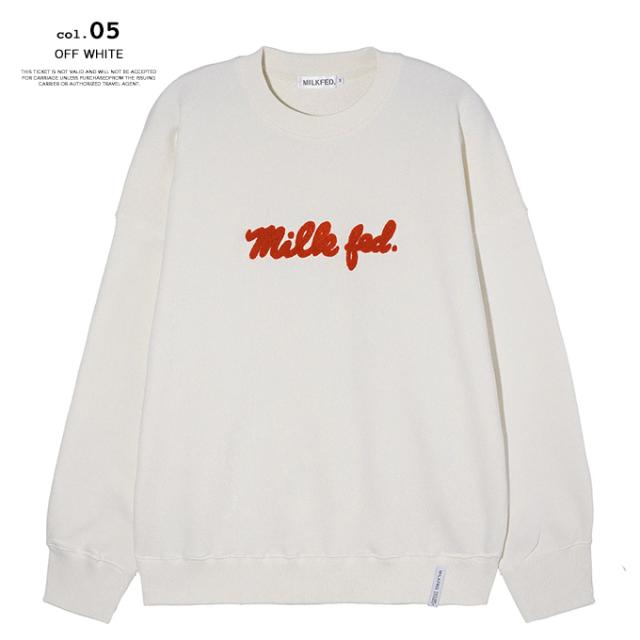MILKFED. ミルクフェド 」 ICING LOGO BASIC SWEAT TOP