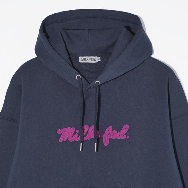 MILKFED. ミルクフェド 」 ICING LOGO BASIC SWEAT HOODIE