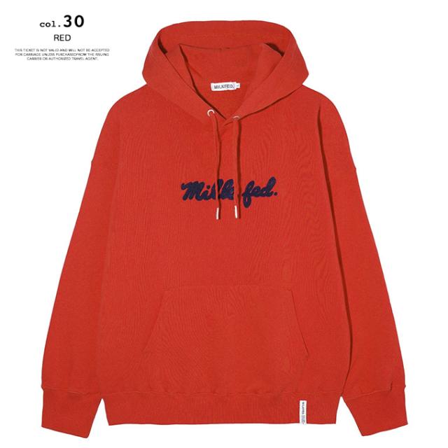 MILKFED. ミルクフェド 」 ICING LOGO BASIC SWEAT HOODIE