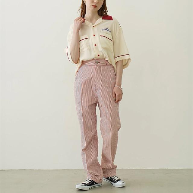 MILKFED. ミルクフェド CHERRIES BOWLING SHIRTS チェリー ボウリング シャツ 103252014005 / 2025SUMMER MILKFED. ミルクフェド 」 CHERRIES BOWLING SHIRTS チェリー