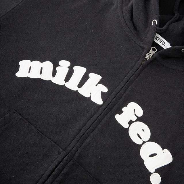MILKFED. ミルクフェド 」 ARCH COOPER LOGO ZIP UP HOODIE アーチ