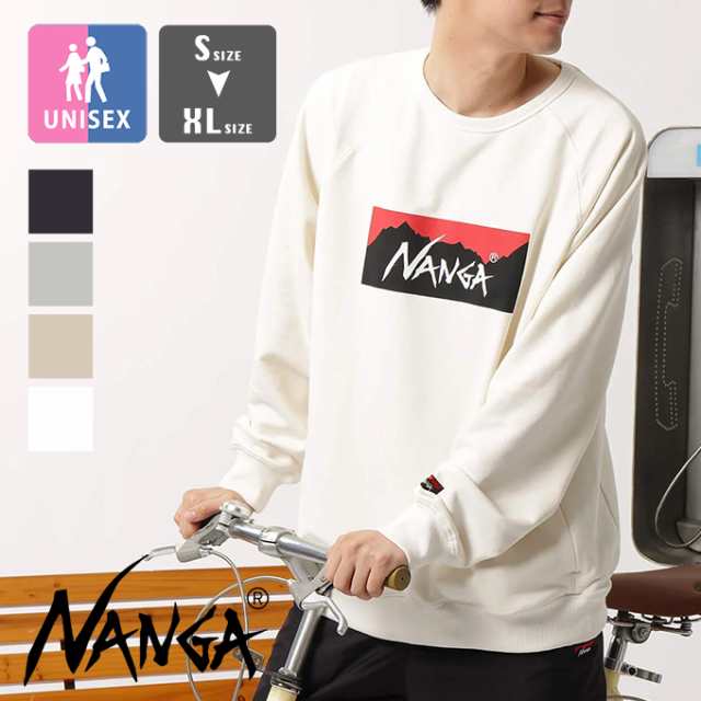 「 NANGA ナンガ 」 ECO HYBRID BOX LOGO SWEATSHIRT エコ ハイブリッド ボックス ロゴ スウェットシャツ NW2311-1F201 / NANGA ナンガ