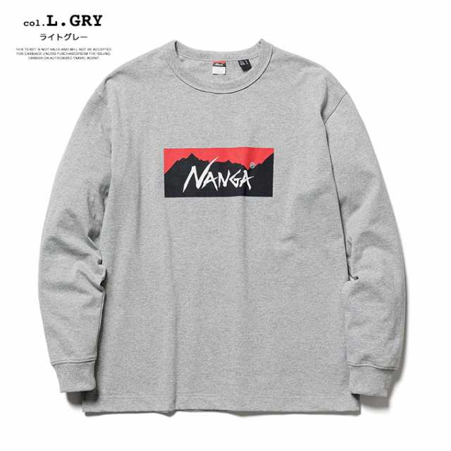 NANGA ナンガ 」 ECO HYBRID BOX LOGO L/S TEE エコハイブリッド 