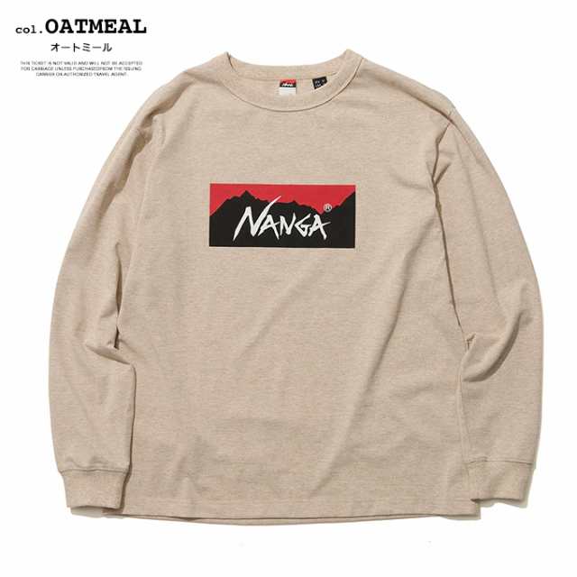 NANGA ナンガ 」 ECO HYBRID BOX LOGO L/S TEE エコハイブリッド ...