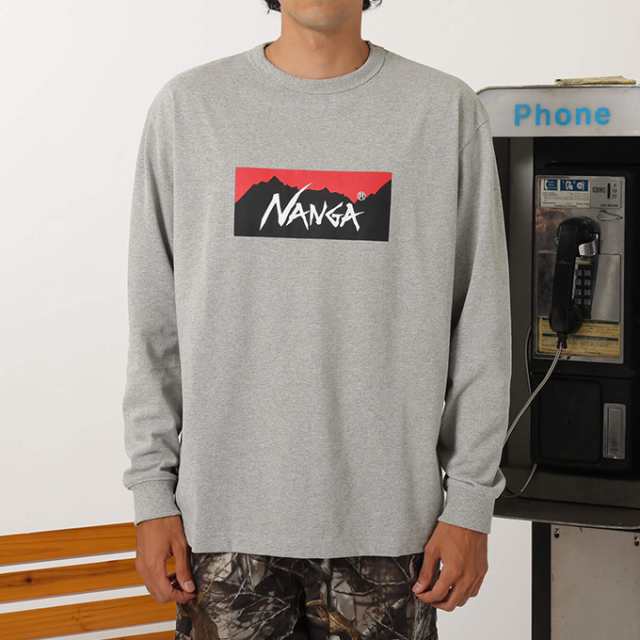 NANGA ナンガ 」 ECO HYBRID BOX LOGO L/S TEE エコハイブリッド 