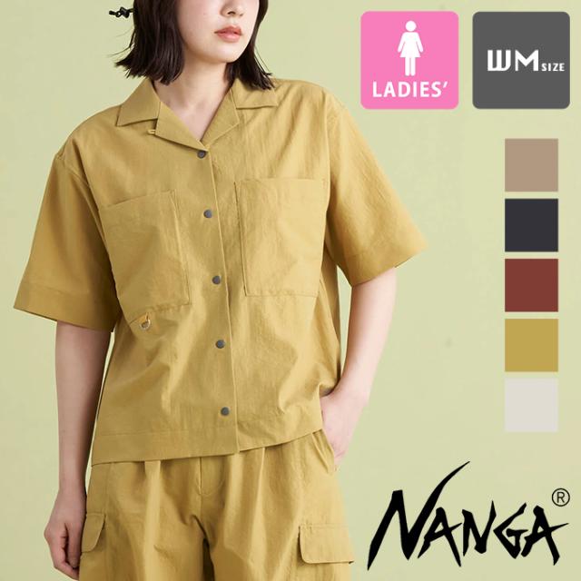 「 NANGA ナンガ 」 DOT AIR COMFY S/S SHIRT W ドットエア コンフィー ショートスリーブシャツ (ウィメンズ) NW2412-1H203-B / NANGA ナンガ 半袖シャツ 開襟シャツ 吸汗 速乾 機能素材 ドットエアー ウィメンズ レディース 2024SUMMER