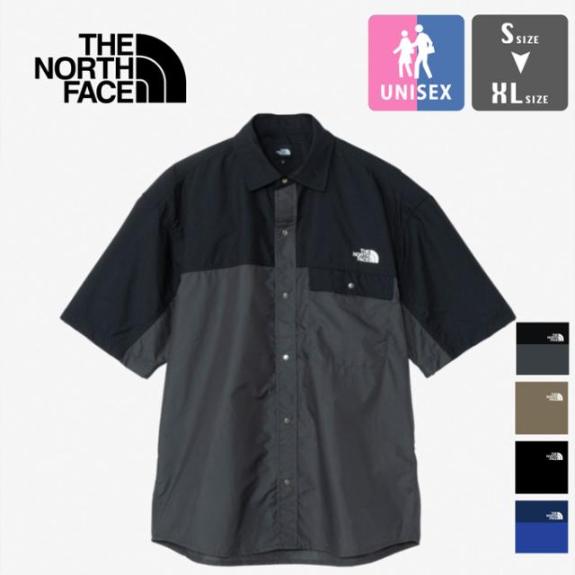 THE NORTH FACE ザ・ノース・フェイス S/S Nuptse Shirt ショートスリーブ ヌプシ シャツ NR22552 / ユニセックス 切り替えシャツ ナイロンシャツ 撥水 シャツ 半袖 半袖シャツ レギュラーカラー レギュラーシャツ 2025SUMMER