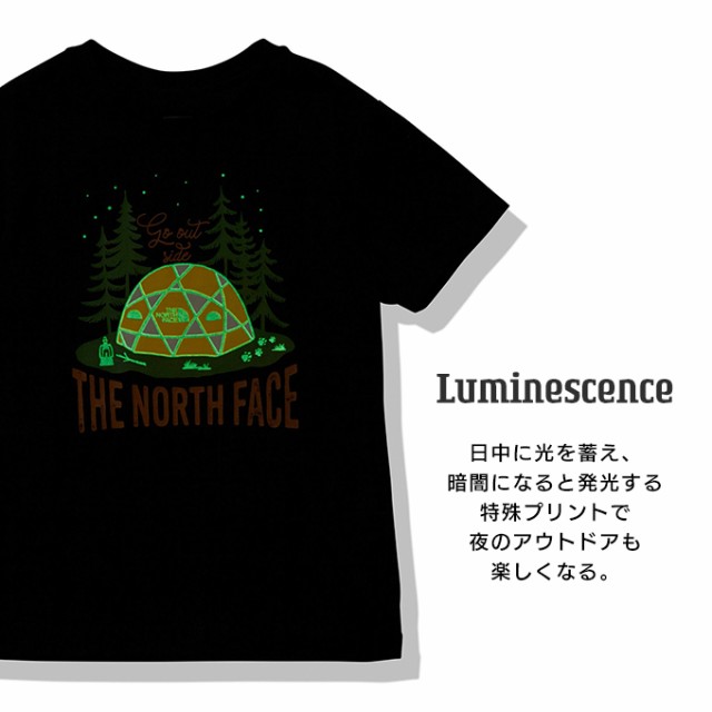 「 THE NORTH FACE ザ ノースフェイス 」 キッズ S/S Camp Luminous Tee キャンプ ルミナス S/S Tシャツ  NTJ32264 / 半袖 プリントT アウ