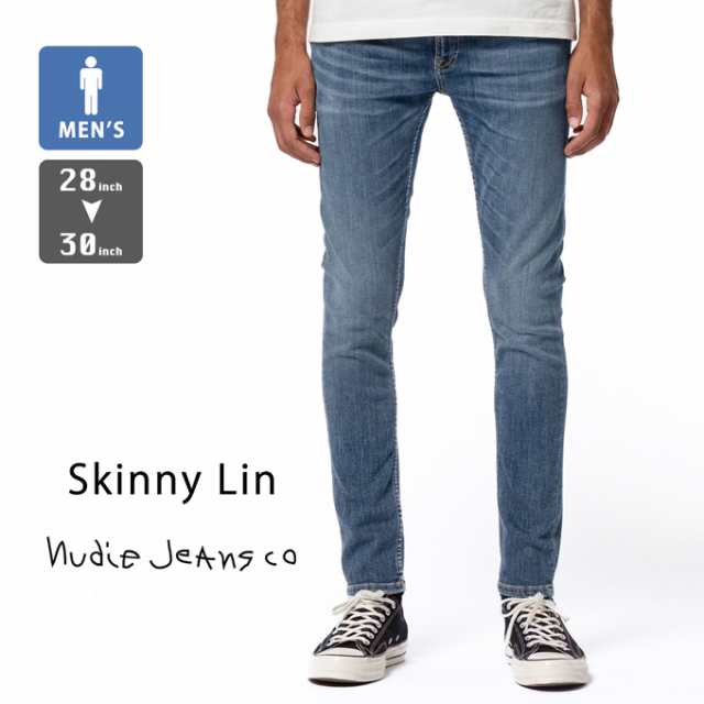 Nudie Jeans ヌーディージーンズ 」 スキニー リン ダークブルー ...