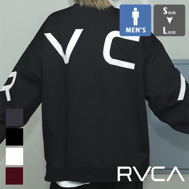 「 RVCA ルーカ 」 FAKE RVCA CR トレーナー BE042032 / RVCA ルーカ スウェット トレーナー プルオーバー ルカ トップス 長袖 プルオーバー バックプリント 裏起毛 秋冬 メンズ レディース 2024AW