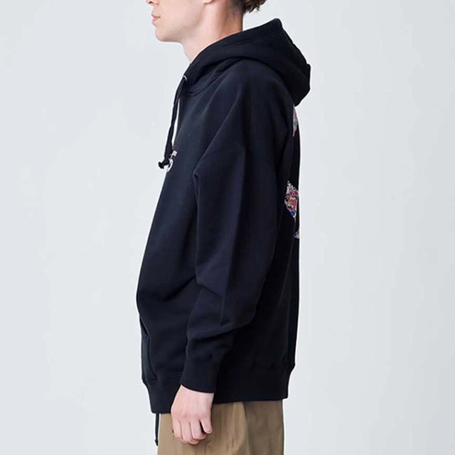 SILAS サイラス 」 SPUTTERING LOGO WIDE HOODIE SILAS スパッタリング