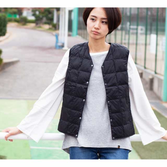 Taion タイオン V ネックボタン インナーダウンベスト レディース V Neck Down Vest Taion W001 の通販はau Pay マーケット Jeans Station Au Pay マーケット店