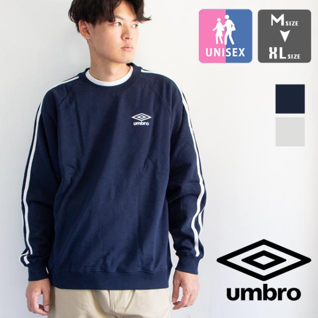 「 UMBRO アンブロ 」 袖ライン クルーネック スウェット トレーナー UM7054 / umbro アンブロ スウェット トレーナー クルーネック ワンポイント 刺繍 袖ライン 長袖 ストリート カジュアル スポーティー 2025SSの通販は