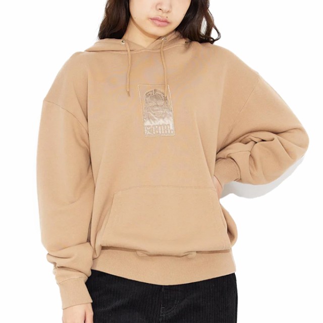 X-girl エックスガール 」 SATIN PATCH SWEAT HOODIE BOX型 サテン