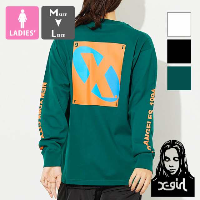 X-girl エックスガール 」 GRADATION LOGO L/S TEE X-girl