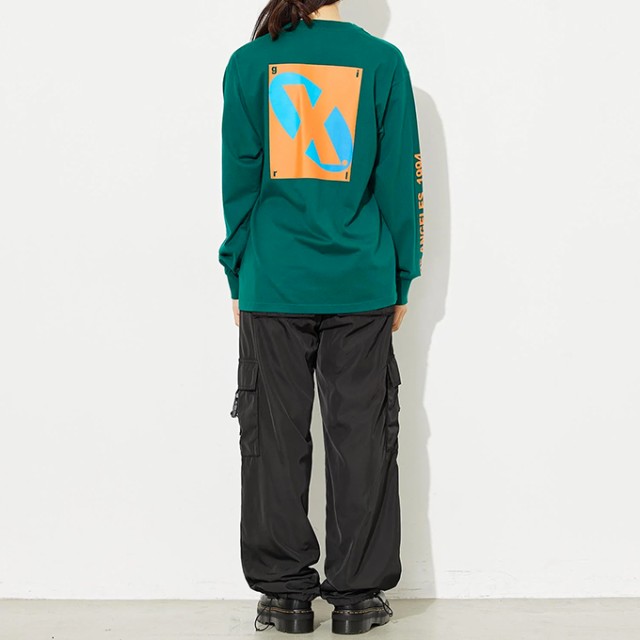 X-girl エックスガール 」 GRADATION LOGO L/S TEE X-girl