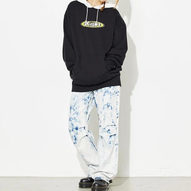X-girl エックスガール 」 FOAM PRINT OVAL LOGO SWEAT HOODIE X X-girl エックスガール 」 FOAM PRINT OVAL LOGO SWEAT HOODIE X