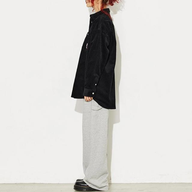 X-girl エックスガール 」 FACE EMBROIDERY CORDUROY SHIRT X