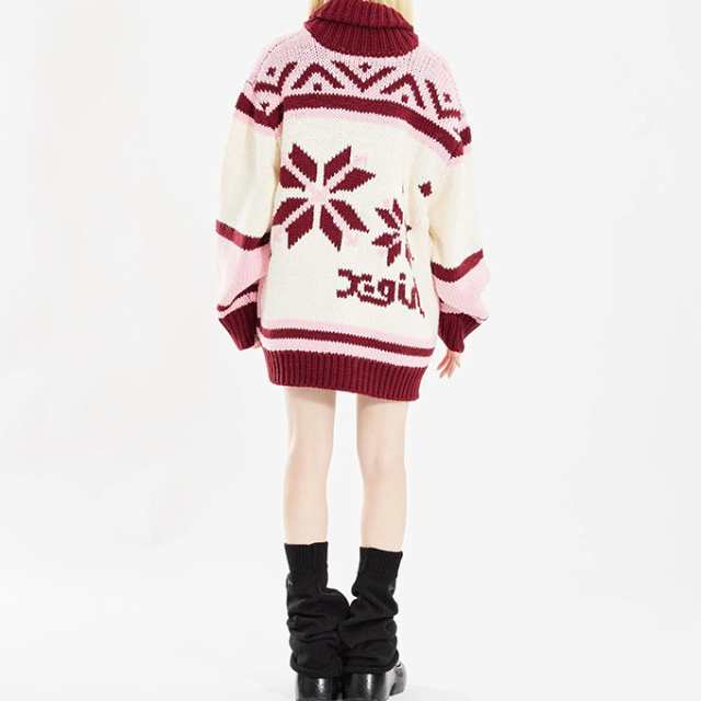 X-girl エックスガール 」 NORDIC KNIT CARDIGAN X-girl ノルディック