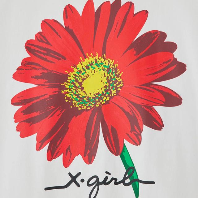 X-girl エックスガール BIG FLOWER S/S TEE X-girl ビッグフラワー プリント 半袖 Tシャツ 105232011006 / 23SUMMER ※ X-girl エックスガール BIG FLOWER S/S TEE ビッグフラワー