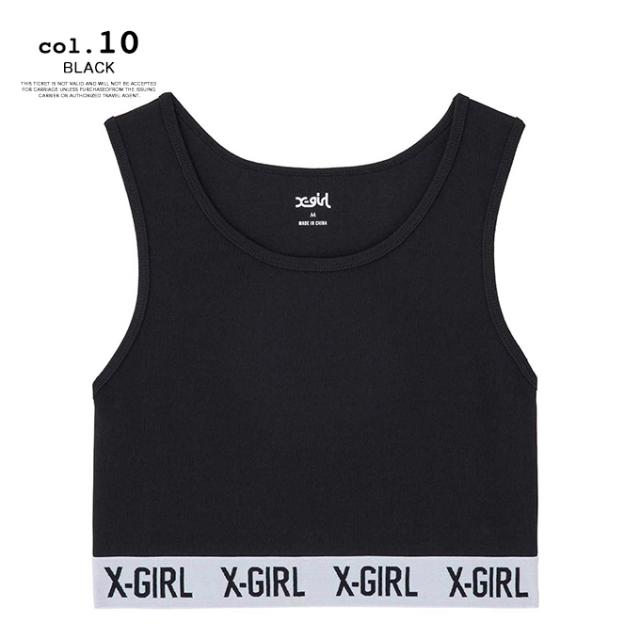 X-girl エックスガール 」 LOGO TANK TOP X-girl ショート丈