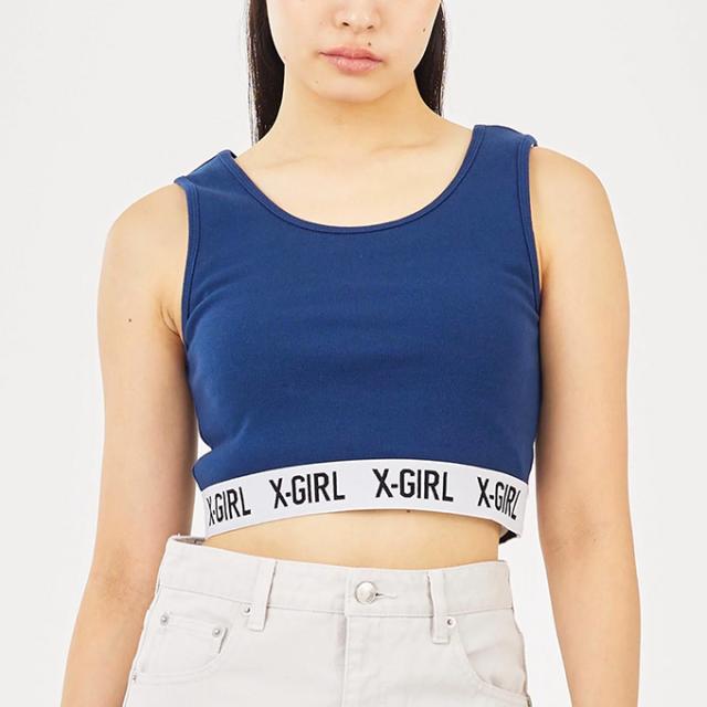 X-girl エックスガール 」 LOGO TANK TOP X-girl ショート丈