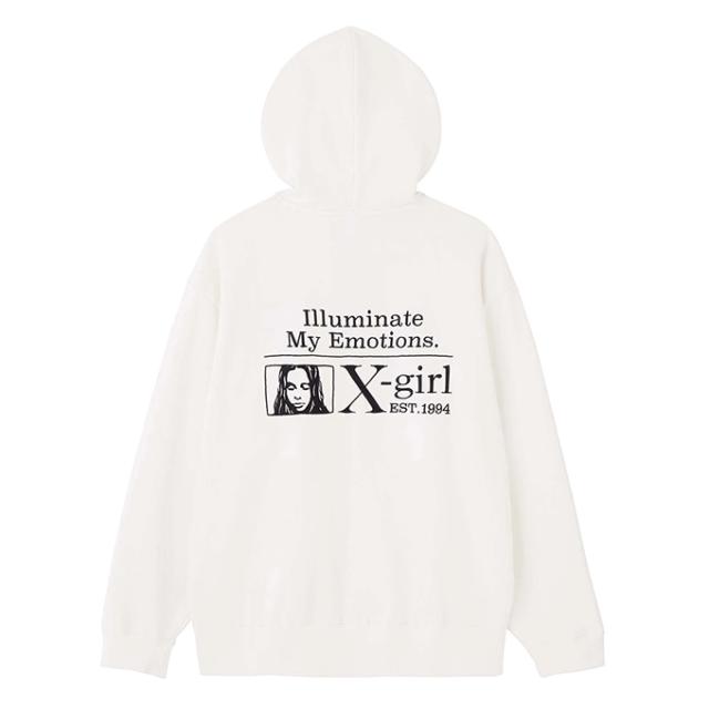 X-girl エックスガール 」 MY EMOTIONS ZIP UP SWEAT HOODIE X