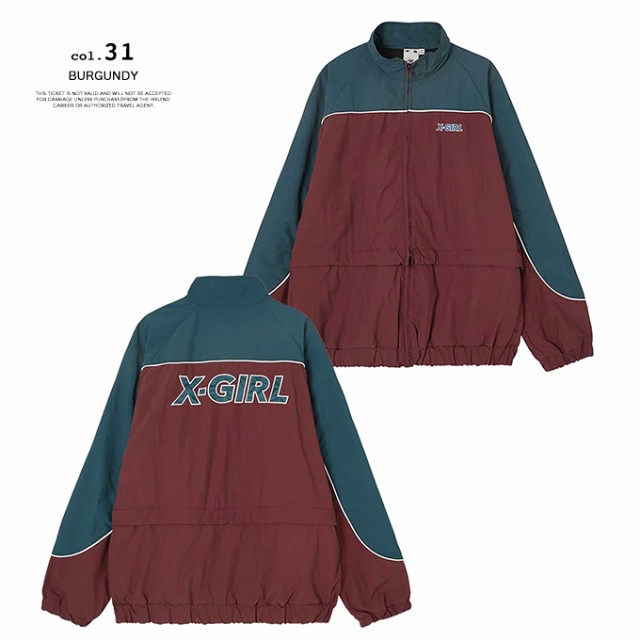 X-girl エックスガール 」 CONTRAST PIPNG JACKET X-girl