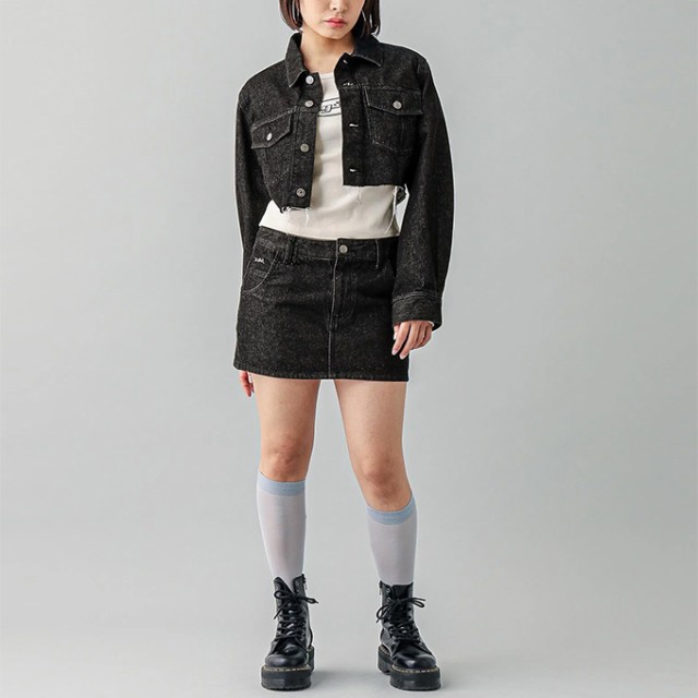 X-girl エックスガール 」 OVERDYED DENIM JACKET X-girl