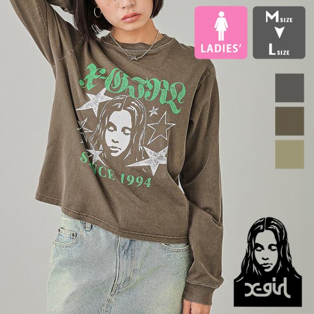 「 X-girl エックスガール 」 STAR AND FACE LOGO FADED L/S TEE スターアンドフェイス ロゴ フェイデッド 長袖Tシャツ 105251011007 / X-girl 長袖 tシャツ ロンT ロングスリーブ フェイスロゴ ロゴ 加工 ヴィンテージ ストリート カジュアル 2025SPRINGの通販は 6,149円