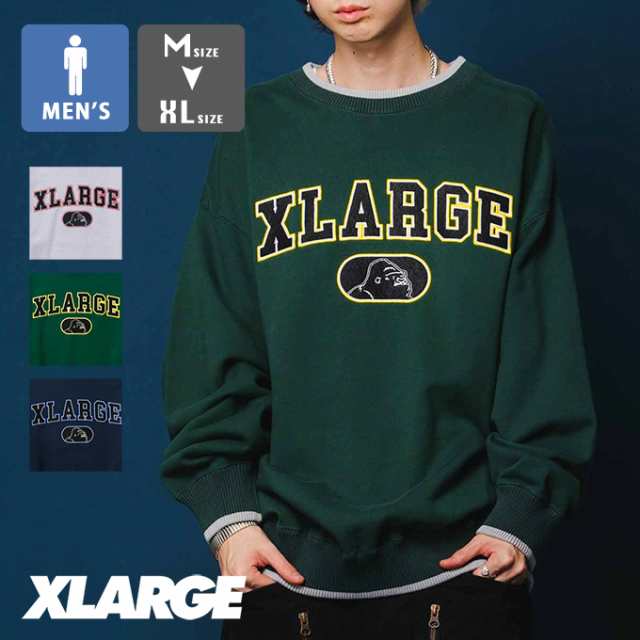 【SALE!!】 「 XLARGE エクストララージ 」 FELT LOGO CREWNECK SWEAT XLARGE フェルトロゴ クルーネック スウェット 101224012024 / xla