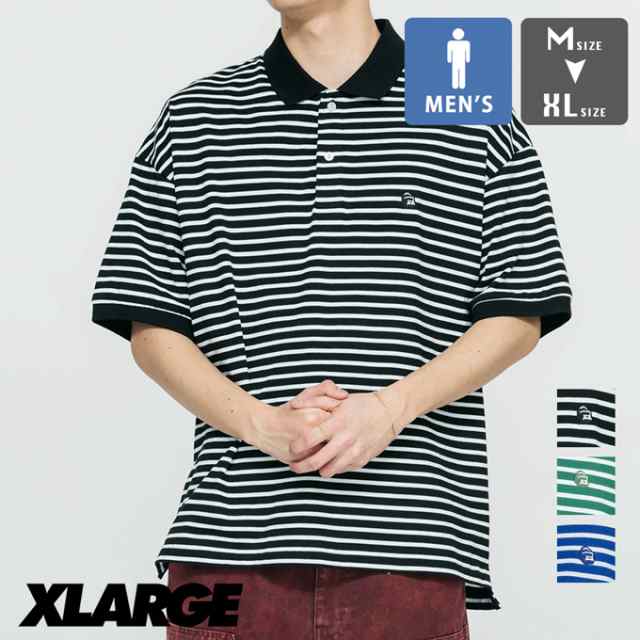 XLARGE エクストララージ 」 EMBROIDERED STRIPED POLO SHIRT XLARGE