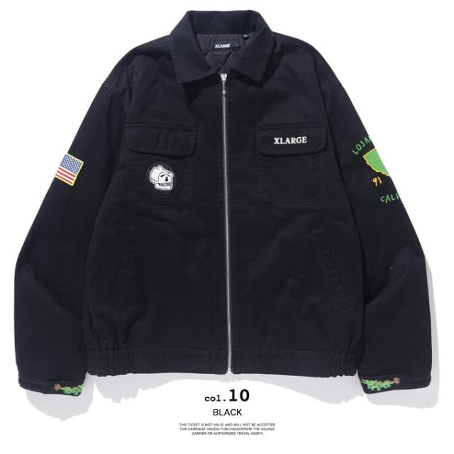 XLARGE : EMBROIDERY WORK JACKET☆XL☆ブルー系｜ファッション