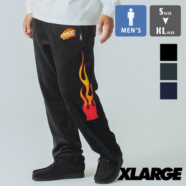 「 XLARGE エクストララージ 」 VELOUR TRACK PANTS ベロア トラック パンツ 101244031006 / xlarge エクストララージ トラックパンツ パンツ ボトムス ベロア セットアップ グラフィック刺繍 ウエストゴム 2024AWの通販は