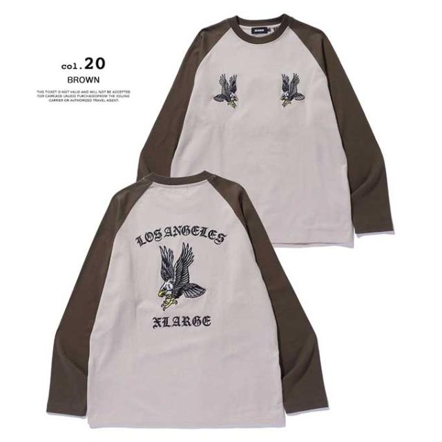 XLARGE エクストララージ 」 EAGLE RAGLAN L/S TEE イーグル ラグラン