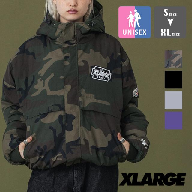 「 XLARGE エクストララージ 」 NYLON PUFFER JACKET ナイロン パファー ジャケット 101253021010 / xlarge エクストララージ ナイロンジャケット ジャケット 中綿　ワッペン　刺繍　メンズ トップス ストリート カジュアル 2025AW