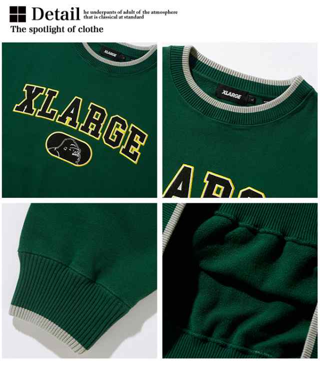 【SALE!!】 「 XLARGE エクストララージ 」 FELT LOGO CREWNECK SWEAT XLARGE フェルトロゴ クルーネック スウェット 101224012024 / xla