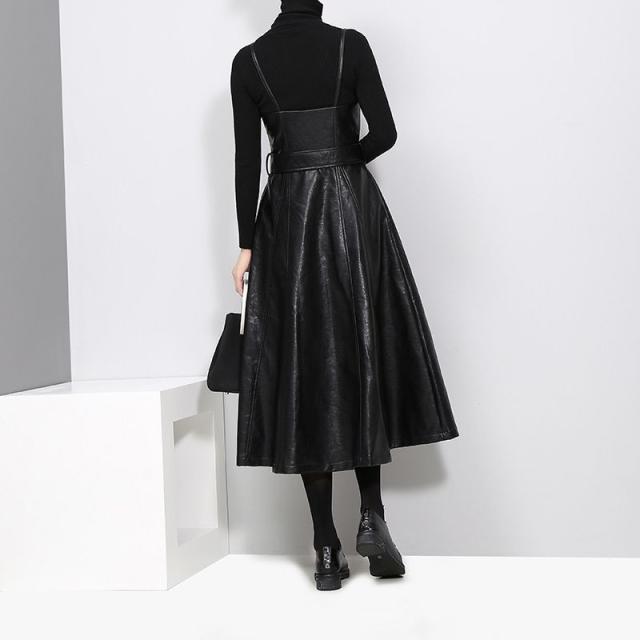 レザーワンピース ノースリーブ ジッパー ハイウエストベルト ひざ丈ワンピース 韓国 レディースファッションの通販はau Pay マーケット 吉田里山研究所 Au Pay マーケット店