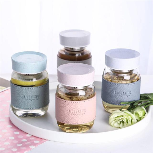 ガラスボトル 4色 水筒 ミニ タンブラー 360ml 茶こし付き 耐熱 耐衝撃 真空 マグボトル ポータブル おしゃれ アウトドア 弁当の通販はau Pay マーケット 吉田里山研究所 Au Pay マーケット店