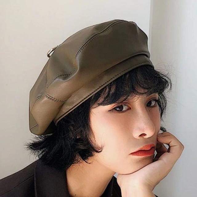 ベレー帽 5色リングチョボ フェイクレザー 革 おしゃれ 帽子 韓国 ファッション小物の通販はau Pay マーケット 吉田里山研究所 Au Pay マーケット店