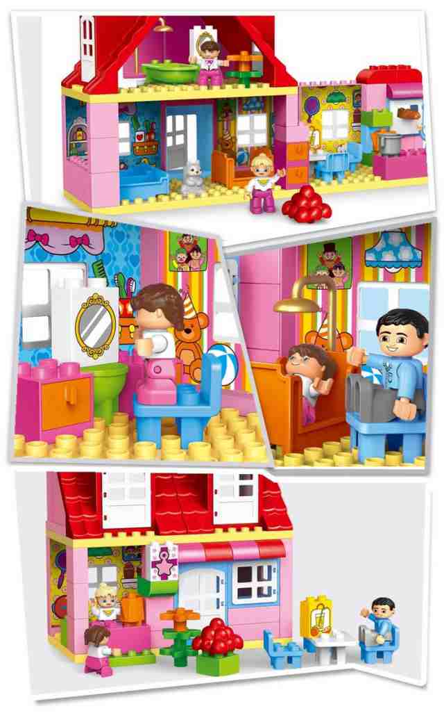 ブロック おもちゃ レゴ デュプロ 互換 プレイハウス 女の子 ピンクのおうち おうちごっこの通販はau Pay マーケット 吉田里山研究所 Au Pay マーケット店