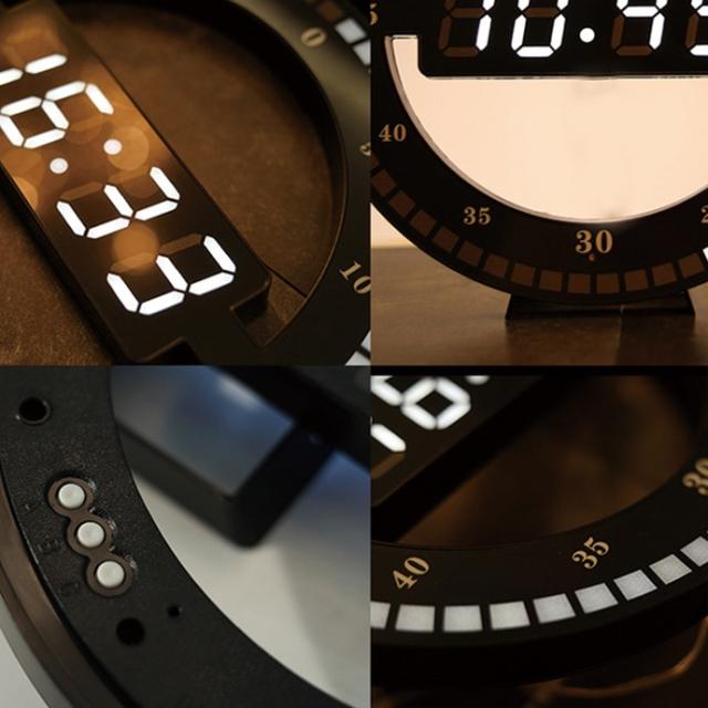 デジタル時計 Led ラウンド 置時計 掛け時計 壁掛け時計 夜も見える おしゃれの通販はau Pay マーケット 吉田里山研究所 Au Pay マーケット店