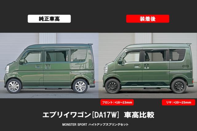 エブリイワゴン DA17W / エブリイ DA17V ハイトアップスプリングセット