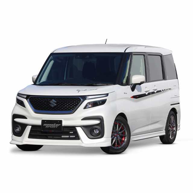 MONSTER SPORT ソリオ専用 サイドデカール(左右セット)ブラック×レッド / 768500-4200M モンスタースポーツ(受注生産品)