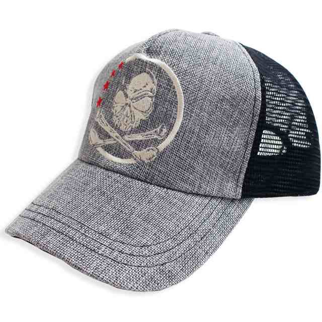 ROCK スカル 髑髏 メッシュキャップ メンズ CAP 帽子 ドクロ キャップ ロック PUNK パンク