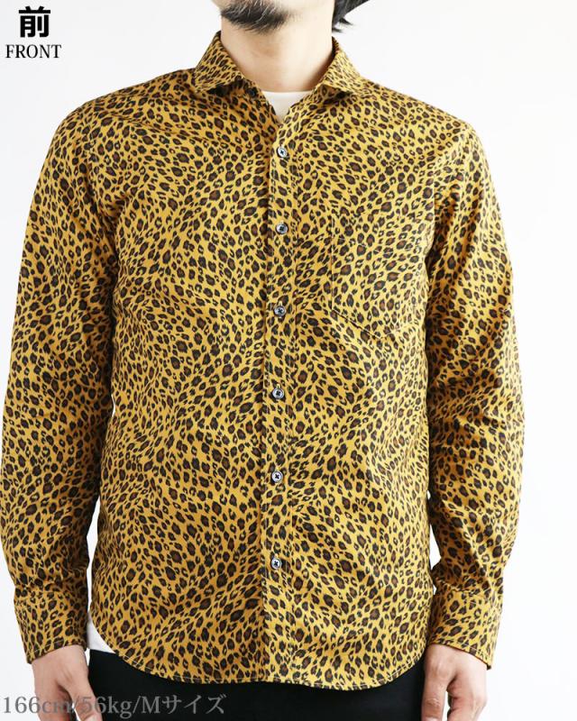 日本製 VINTAGE EL ROCK 豹柄 長袖シャツ レオパード柄 ヒョウ柄